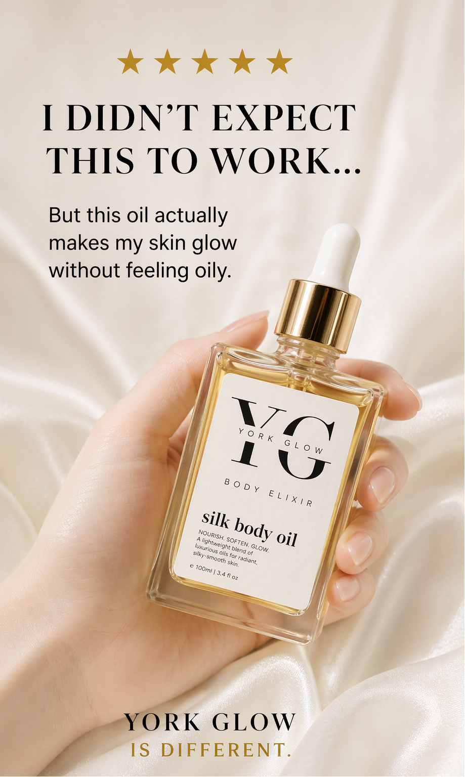 York Glow™ Silk Body Oil | Luxury Body Elixir