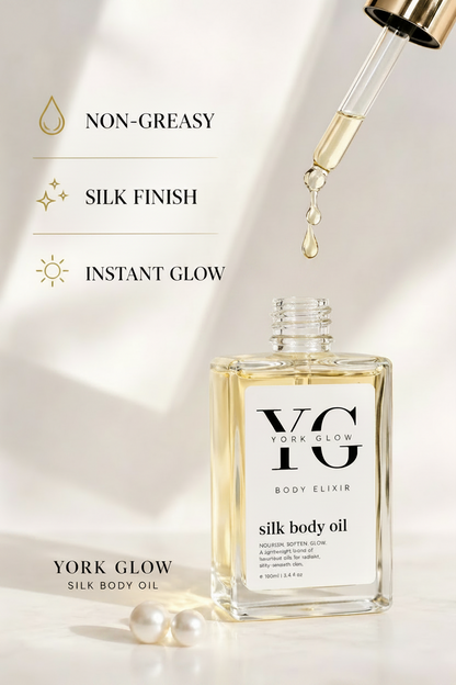 York Glow™ Silk Body Oil | Luxury Body Elixir