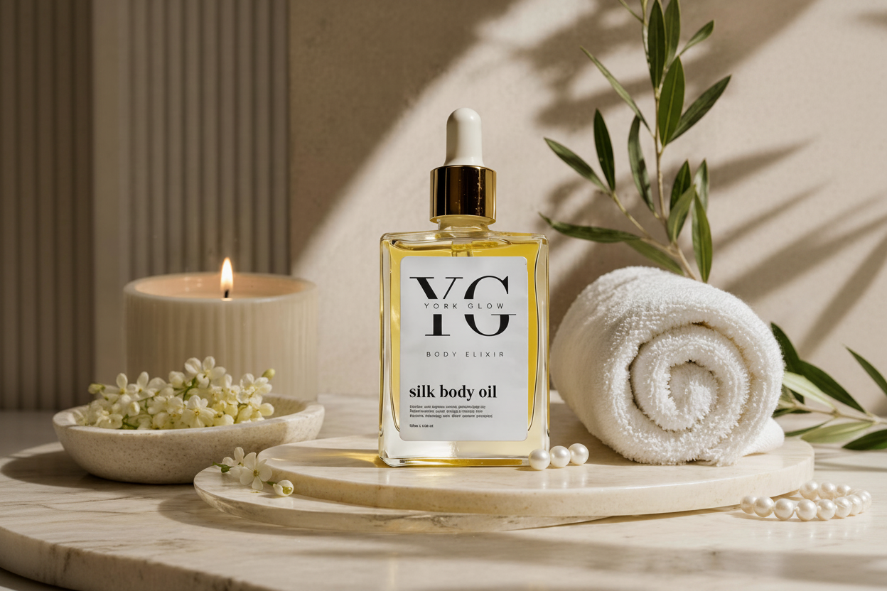 York Glow Silk Body Oil Banner